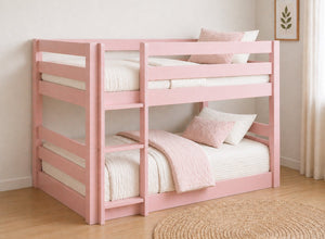 Keswick Pink Floor Bunk Bed, Left-Hand Side Ladder