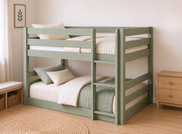 Keswick Green Floor Bunk Bed, Right-Hand Side Ladder