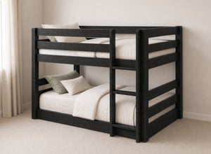 Keswick Black Floor Bunk Bed, Right-Hand Side Ladder