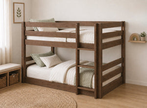 Keswick Chocolate Floor Bunk Bed, Right-Hand Side Ladder