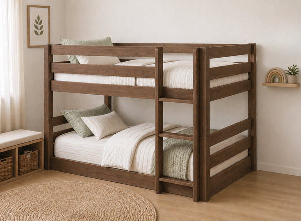 Keswick Chocolate Floor Bunk Bed, Right-Hand Side Ladder