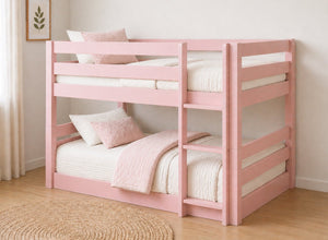 Keswick Pink Floor Bunk Bed, Right-Hand Side Ladder