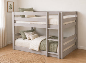 Keswick Grey Floor Bunk Bed, Right-Hand Side Ladder