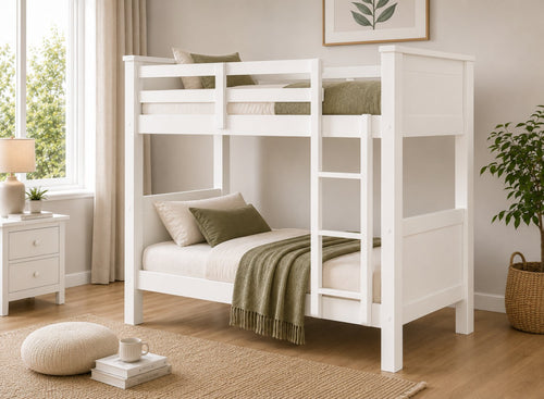 Lanmere Painted White Bunk Bed Finished in White
