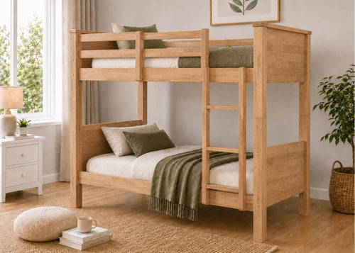 Lanmere Wooden Bunk Bed Finished in Light Oak