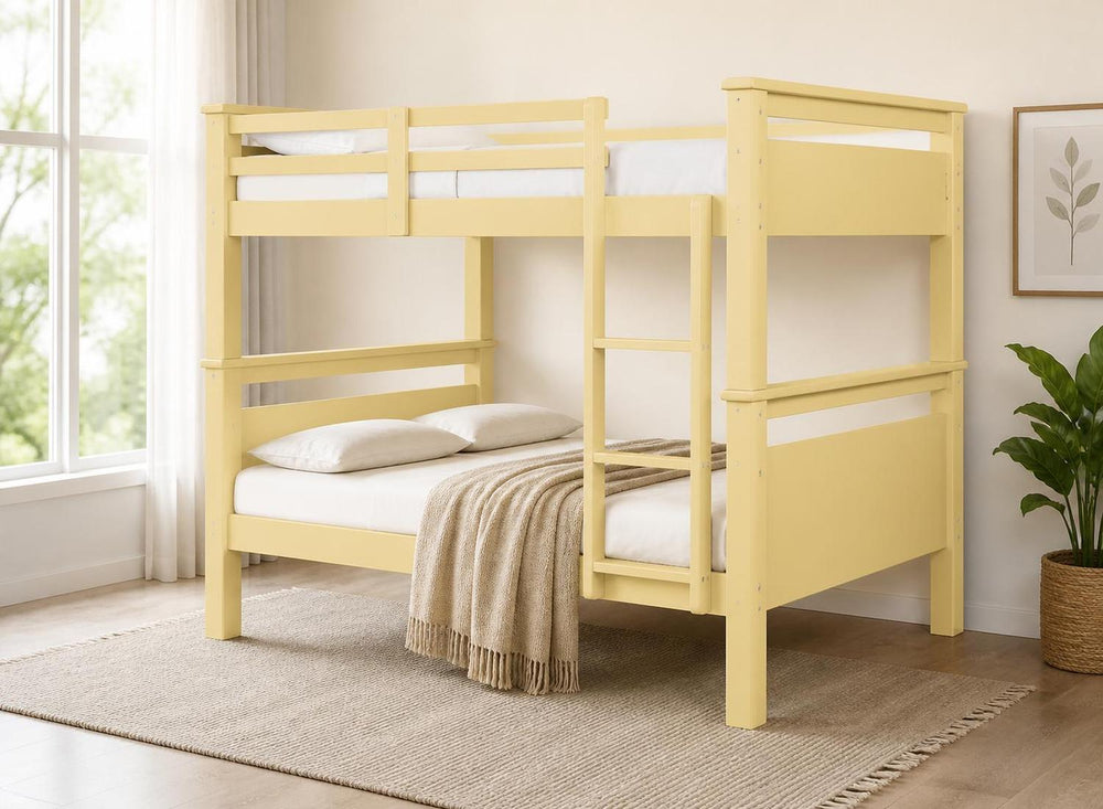 Quad Wooden Bunk Bed in Light Oak