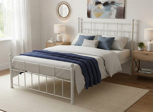 Levington Bed in Painted White Finish
