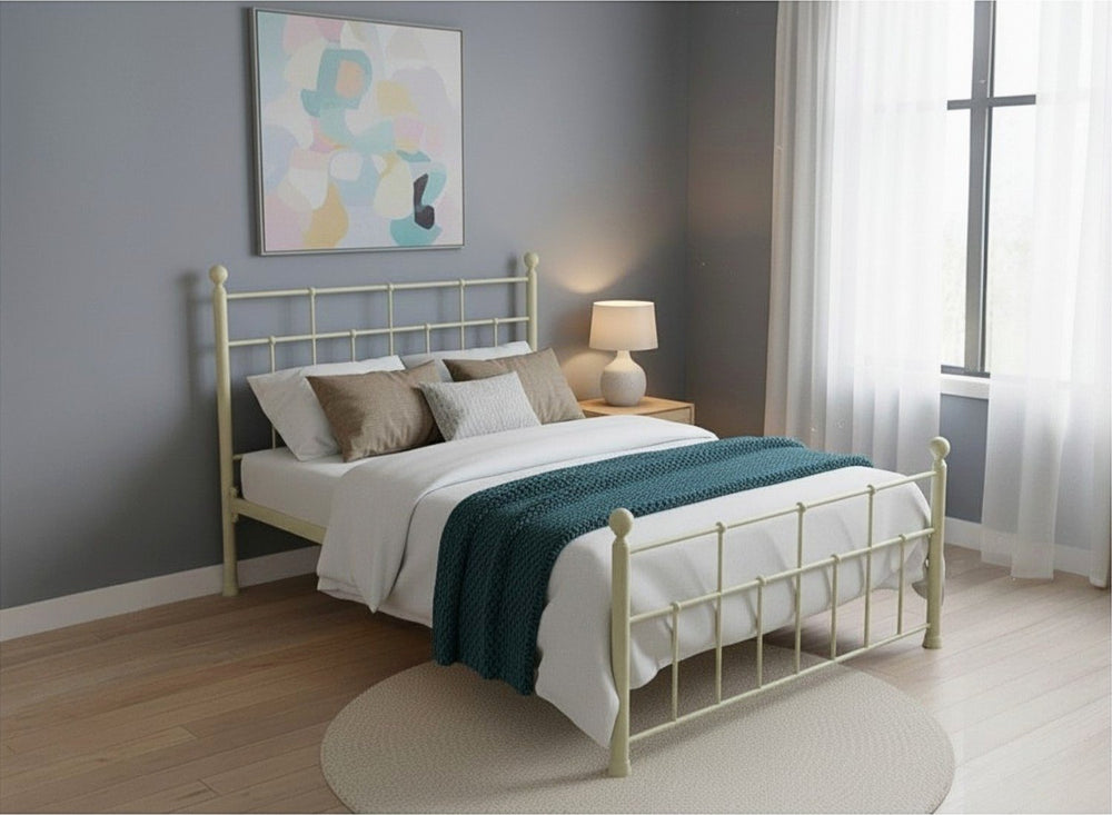Levington Bed in Painted White Finish