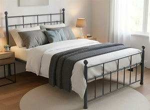 Levington Bed in Painted Grey Finish
