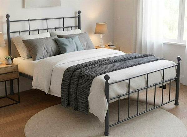 Levington Bed in Painted Grey Finish