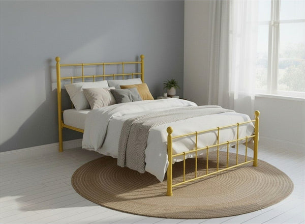 Levington Bed in Painted Yellow Finish