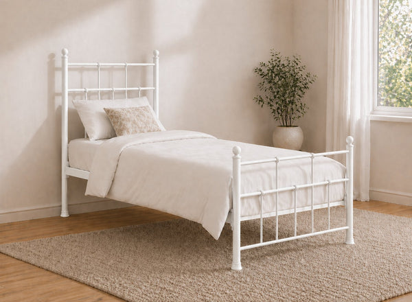 Levington Bed in White, Single Size