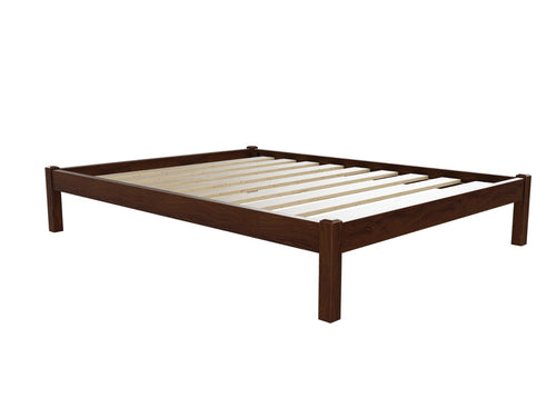 Lingwood Wooden Platform Bed Finished in Stained Chocolate Brown