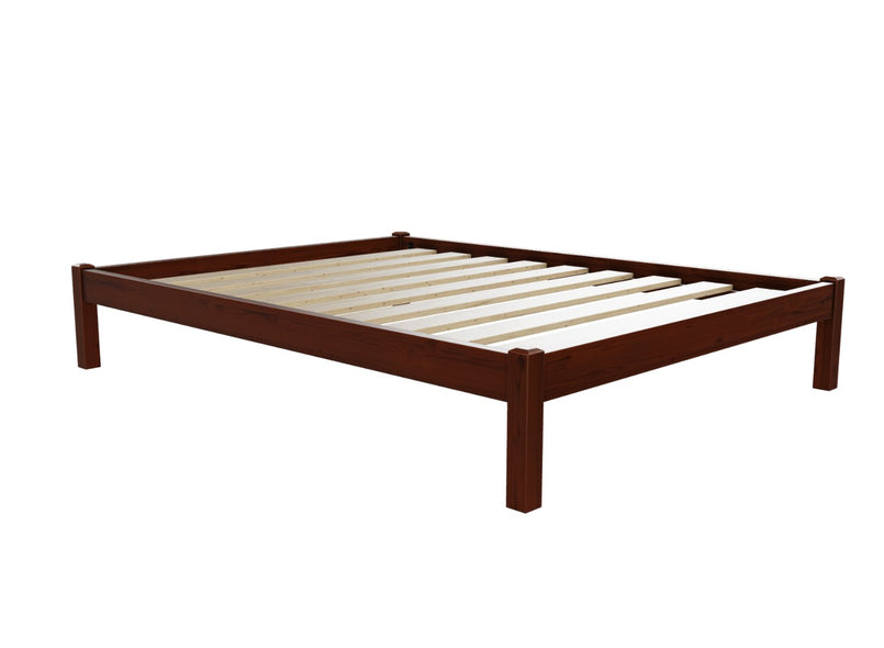 Lingwood Wooden Platform Bed Finished in Stained Mahogany