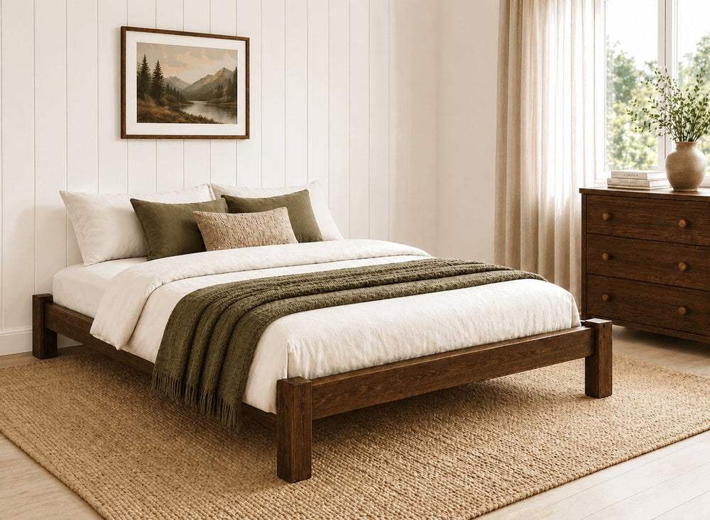 Lingwood Stained Chocolate Wooden Platform Bed
