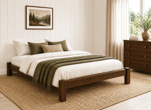 Lingwood Stained Chocolate Wooden Platform Bed