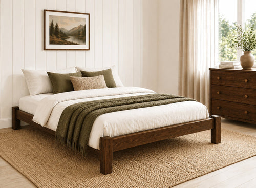 Lingwood Stained Chocolate Wooden Platform Bed