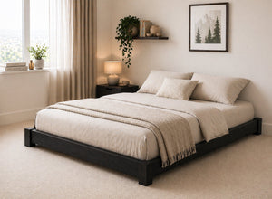 Ludham Black Wooden Floor Bed