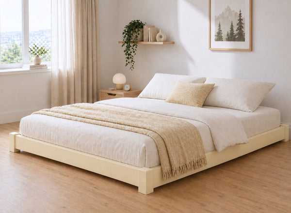 Ludham Yellow Wooden Floor Bed