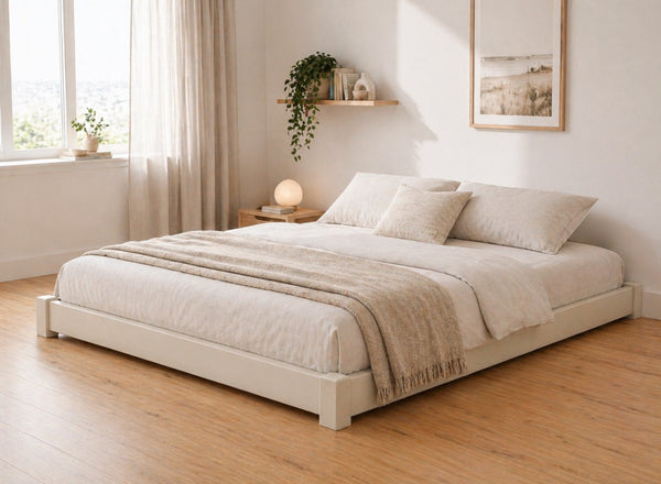 Ludham Cream Wooden Floor Bed