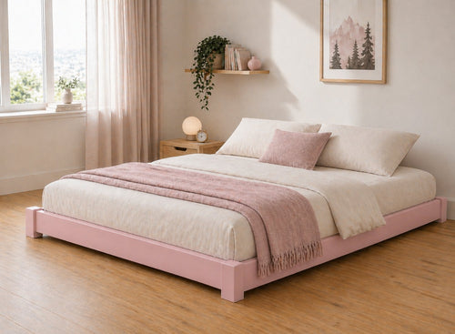 Ludham Pink Wooden Floor Bed