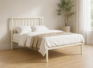 Madison Metal Bed in Cream