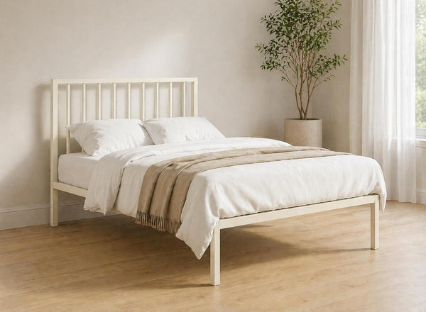 Madison Metal Bed in Cream