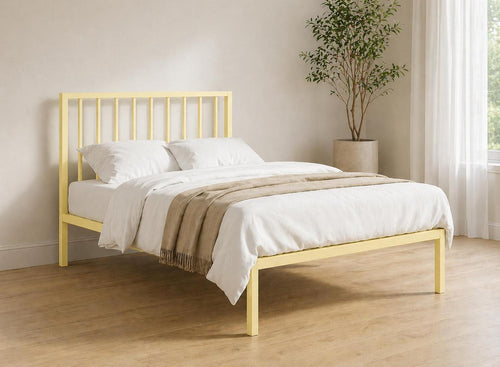 Madison Metal Bed in Pastel Yellow