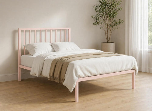 Madison Metal Bed in Pink