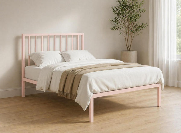 Madison Metal Bed in Pink