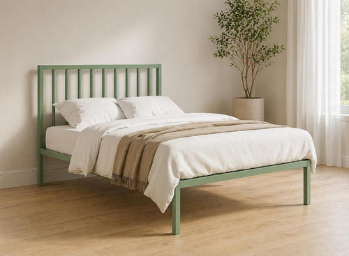 Madison Metal Bed in Sage Green