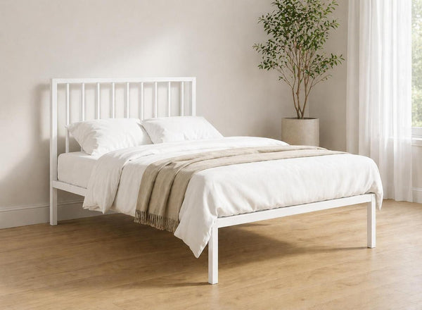 Madison Metal Bed in White