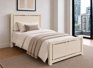 Marham Painted Cream Solid Oak Bed Frame, Single Size