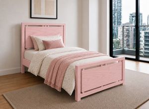 Marham Painted Pink Solid Oak Bed Frame, Single Size