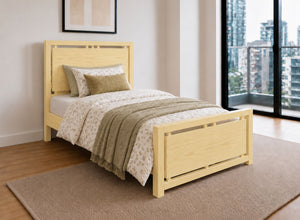 Marham Painted Yellow Solid Oak Bed Frame, Single Size