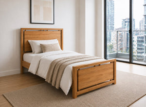 Marham Stained Antique Wooden Bed Frame, Single Size