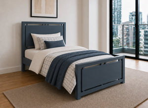Marham Painted Blue Wooden Bed Frame, Single Size