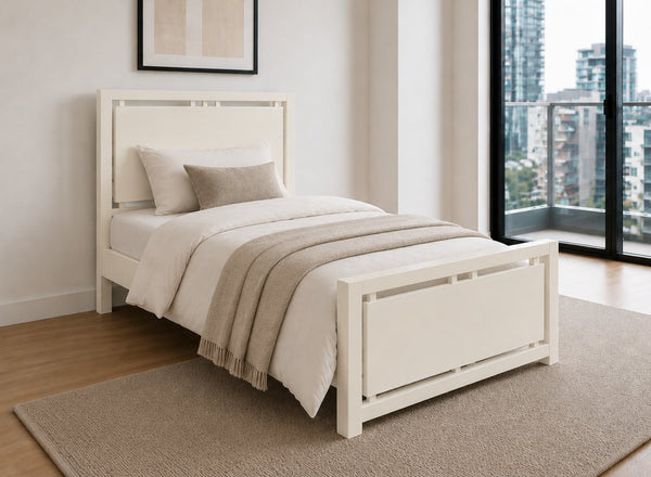 Marham Painted Cream Wooden Bed Frame, Single Size