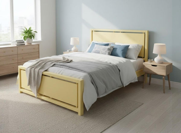 Marham Bed in Dayroom Yellow Finish