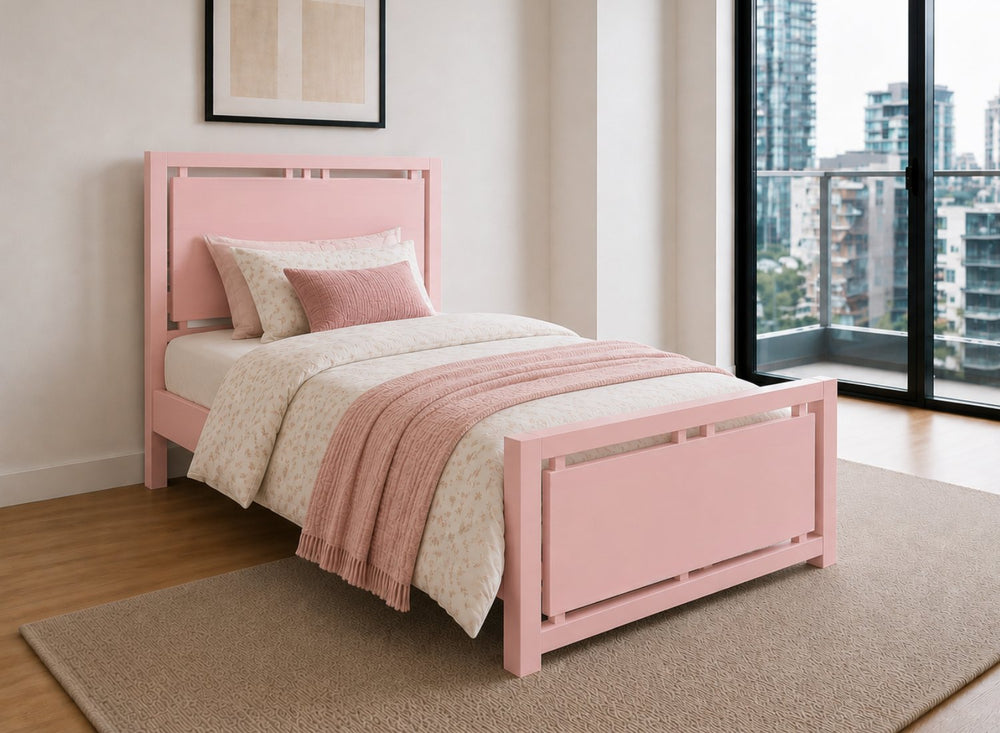 Marham Oak Bed in City Loft Style Bedroom
