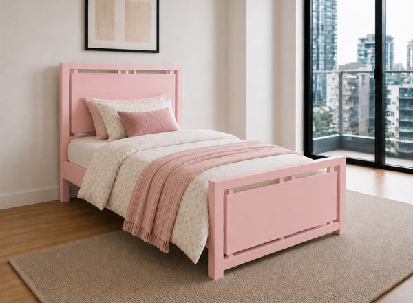 Marham Painted Pink Wooden Bed Frame, Single Size