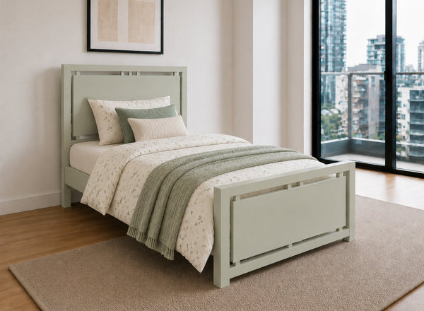 Marham Painted Sage Green Wooden Bed Frame, Single Size