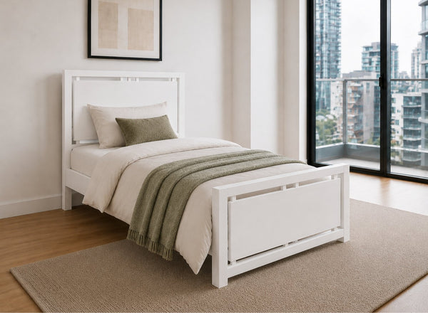 Marham Painted White Wooden Bed Frame, Single Size