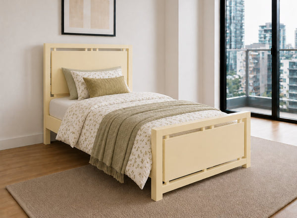 Marham Painted Yellow Wooden Bed Frame, Single Size