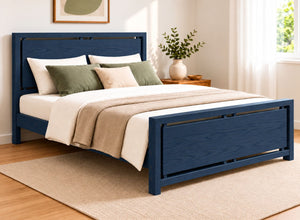 Marham Painted Blue Oak Bed