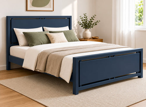 Marham Painted Blue Oak Bed