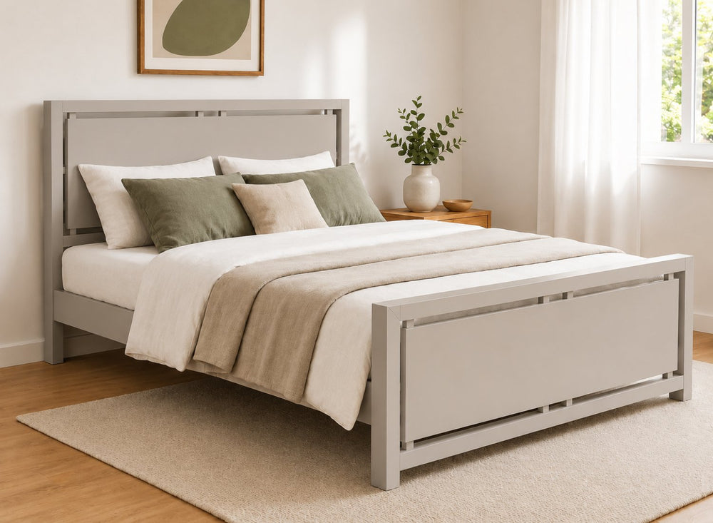 Marham Painted Grey Oak Bed