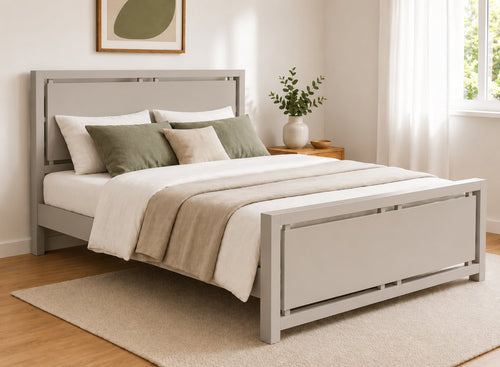 Marham Painted Grey Oak Bed