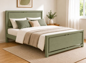 Marham Painted Green Oak Bed