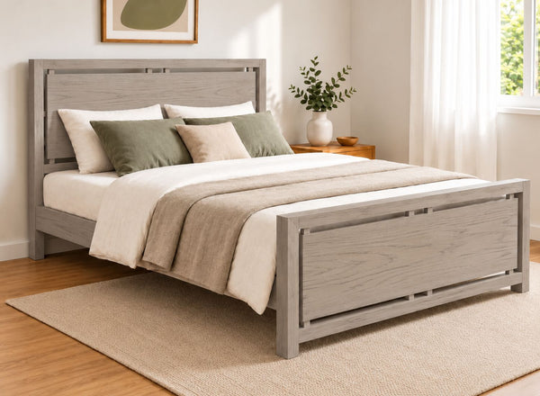Marham Painted Grey Oak Bed